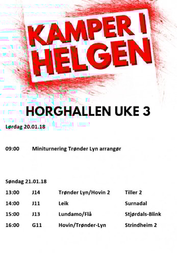 KAMPER I HELGEN